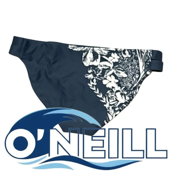 O'Neill 365 Hybrid Dark Blue Floral Bikini Bottom Quick Dry Size Small NWT - Picture 2 of 4